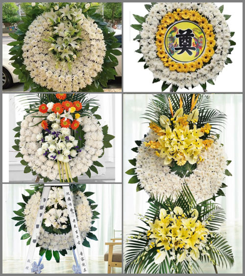 山东青岛平度市白沙河街道张戈庄东村花圈速递